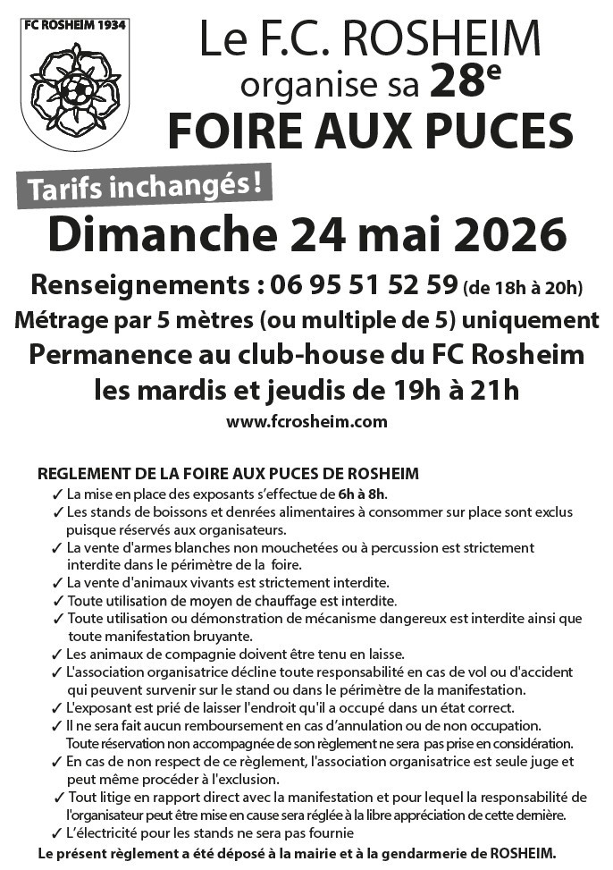 Foire aux Puces du FC Rosheim